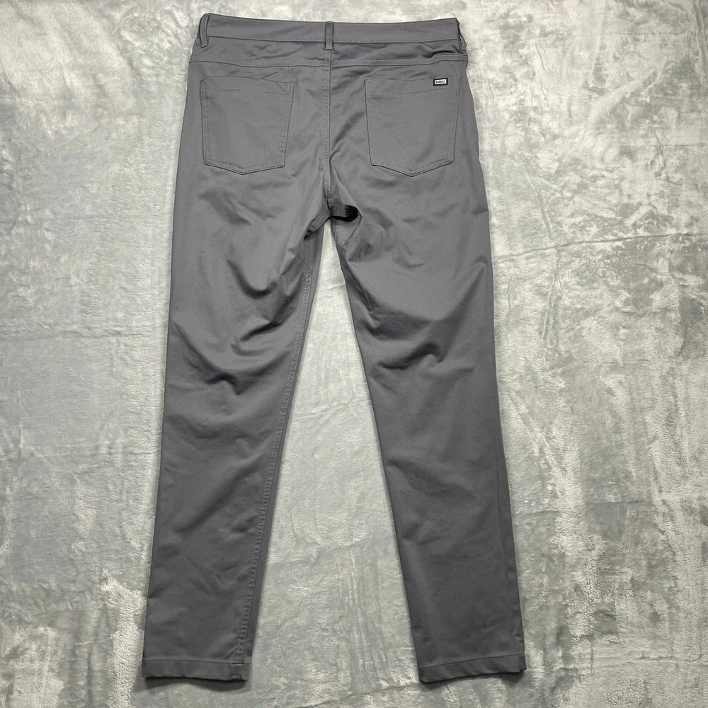 Barbell Apparel Slim Athletic Fit Pants Mens Grey Performance Chino Commuter 32
